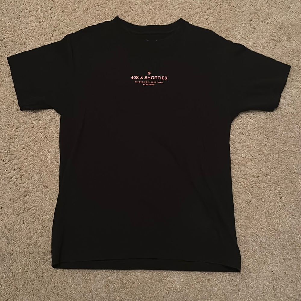 40's & Shorties Black and pink T shirt Size M